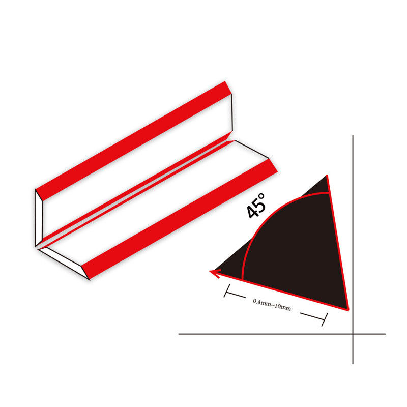 Herramienta de carburo para chaflanar cuchillos en máquina pulidora de acrílico, herramientas de corte de plexiglás, recortador de unión de 45 grados para acrílico