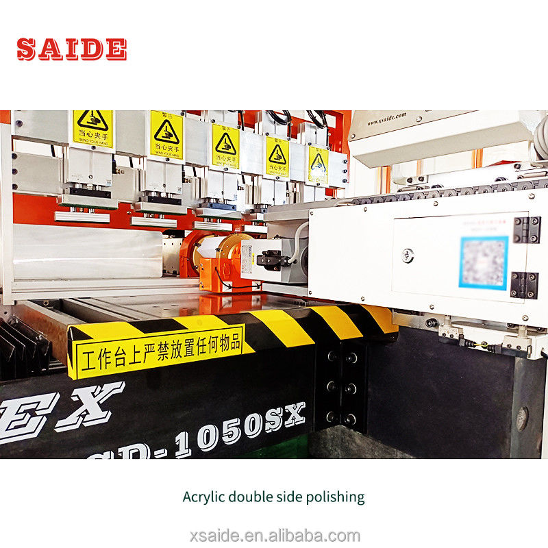 Máquina pulidora de bordes de doble cara de acrílico de tamaño pequeño de 1000 mm Fabricada en China SAIDE Diamond Polisher para PMMA/PS/Placa de guía de luz
