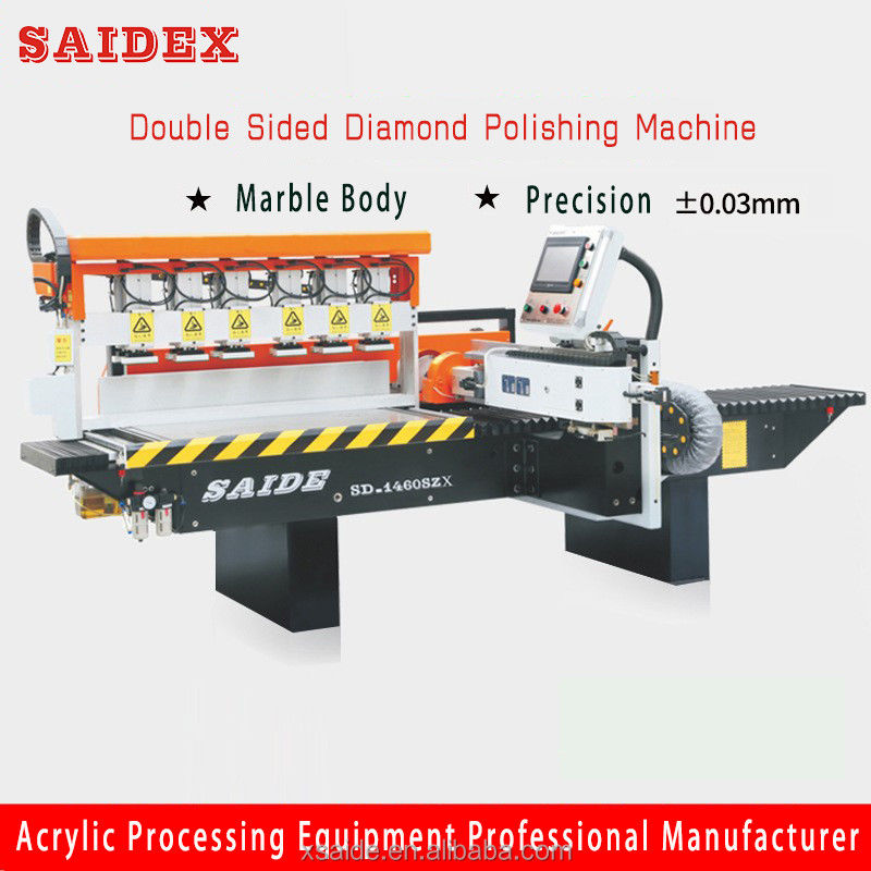 SAIDE China Máquina de corte y pulido de diamantes automática de doble cara de 1 metro y alta calidad, máquina de pulido de diamantes acrílicos