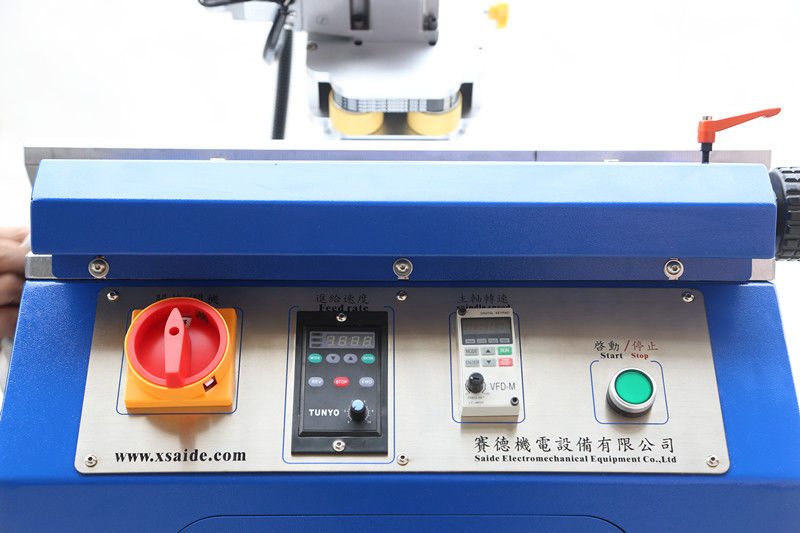 Máquina de biselado de PMMA acrílico V-45 con placa acrílica anti-caída de moda, velocidad del husillo 9000 rpm