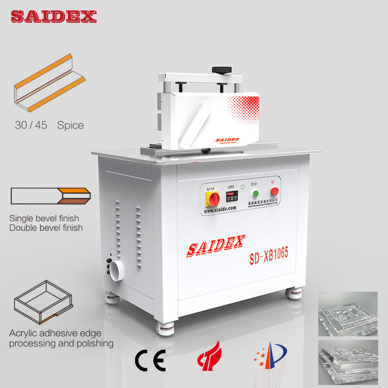 Máquina de pulido y recorte de esquinas redondeadas R3 / R4 / R5 de acrílico de 220V 50HZ/60HZ con cuchillas intercambiables, máquina de biselado de bordes biselados a 45 grados