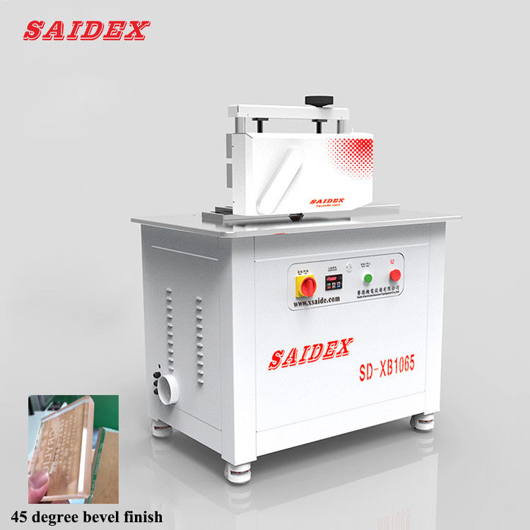 Fábrica China XB1065 Realiza Biselado a 30 y 45 Grados y Bordes Rectos con Máquina Automática de Biselado y Pulido de Acrílico
