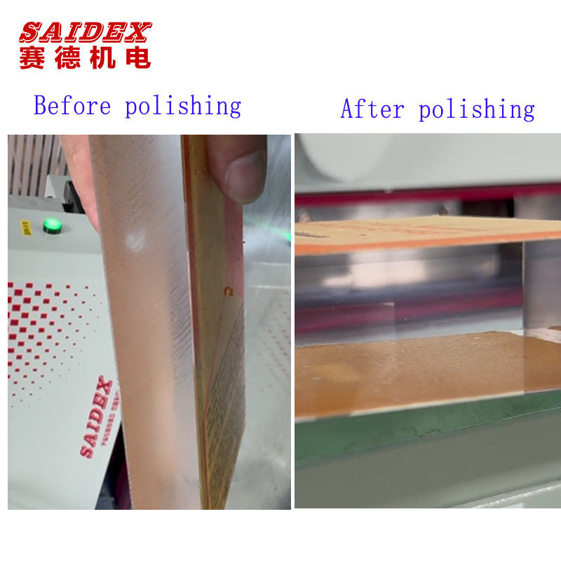3.5kW 380v P1080 45 grados de borde doblado acrílico de borde recto máquina de pulido de alto brillo para PMMA / PE / PC / PS