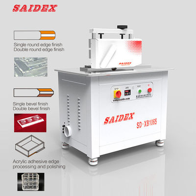 China Saide marca de alimentación automática 2.5kW máquina de pulido de acrílico para acabado suave y preciso PMMA pulido de borde redondeado R3 máquina de polido de acrílico de esquina redondeada